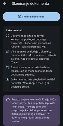 Skeniranje dokumenta mobitelom