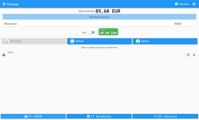 Plaćanje s više načina plaćanja